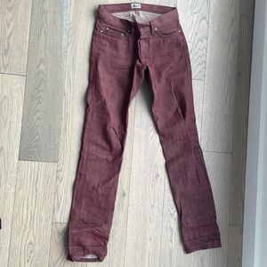 Naked and Famous Weird Guy Pomegranate Selvedge